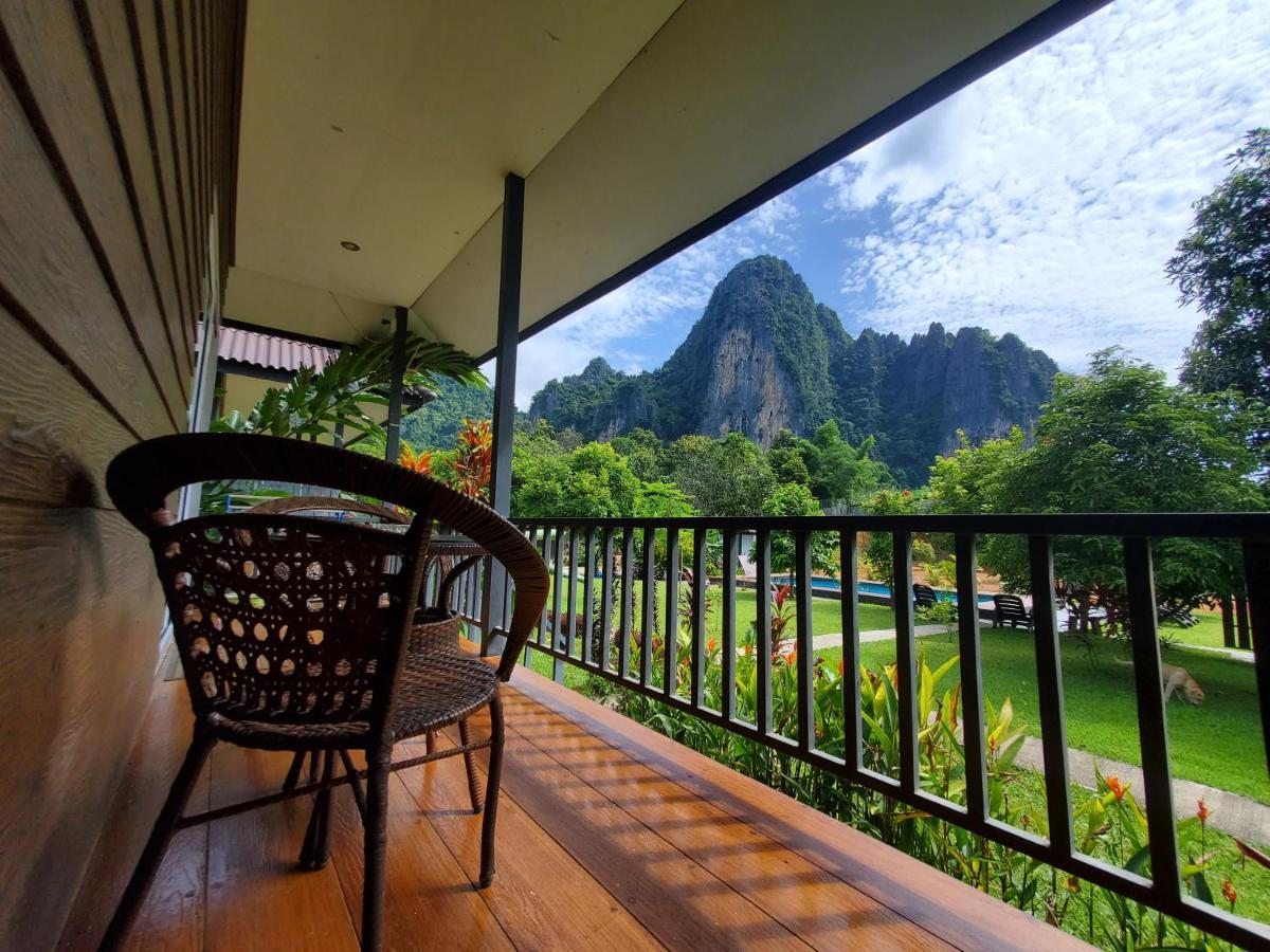Bearlinbungalow Vang Vieng Dış mekan fotoğraf