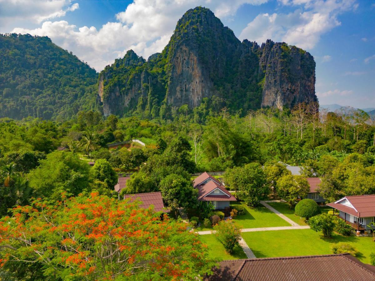 Bearlinbungalow Vang Vieng Dış mekan fotoğraf